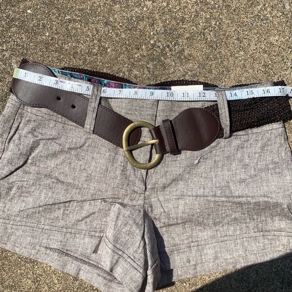 Brown Linen Shorts - Picture 5 of 7